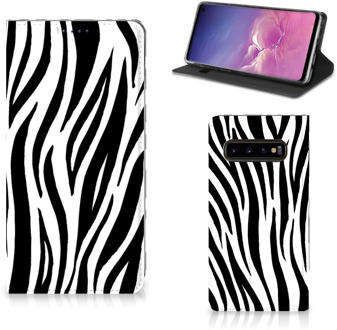 B2Ctelecom Flipcase Samsung S10 Design Zebra