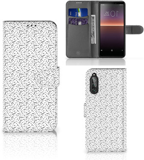 B2Ctelecom Flipcase Sony Xperia 10 II Telefoon Hoesje Stripes Dots