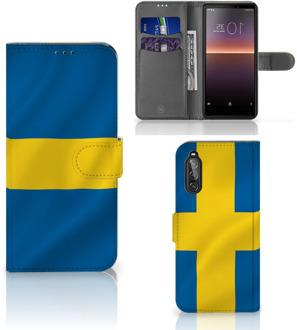 B2Ctelecom Flipcase Sony Xperia 10 II Telefoon Hoesje Zweden