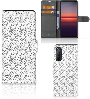 B2Ctelecom Flipcase Sony Xperia 5II Telefoon Hoesje Stripes Dots