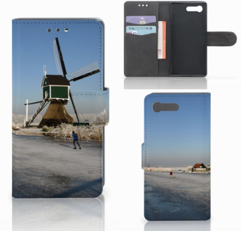 B2Ctelecom Flipcase Sony Xperia X Compact Design Schaatsers