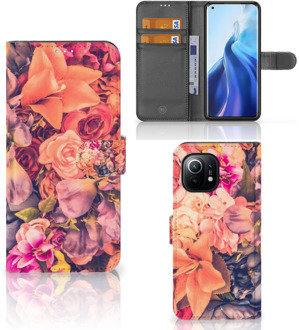 B2Ctelecom Flipcase Xiaomi Mi 11 Telefoon Hoesje Cadeau voor Moeder Bosje Bloemen