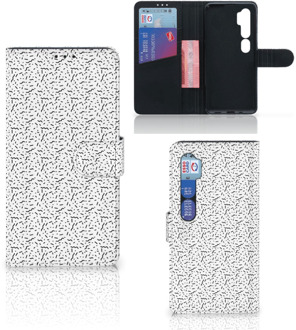 B2Ctelecom Flipcase Xiaomi Mi Note 10 Pro Telefoon Hoesje Stripes Dots