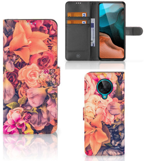 B2Ctelecom Flipcase Xiaomi Poco F2 Pro Telefoon Hoesje Cadeau voor Moeder Bosje Bloemen