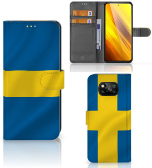 B2Ctelecom Flipcase Xiaomi Poco X3 Telefoon Hoesje Zweden