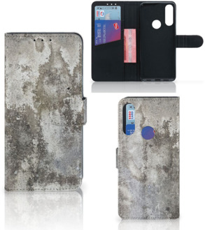 B2Ctelecom Flipcover Alcatel 1S 2020 Telefoon Hoesje Beton