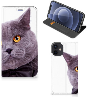 B2Ctelecom Flipcover iPhone 12 Mini Telefoonhoesje Kat