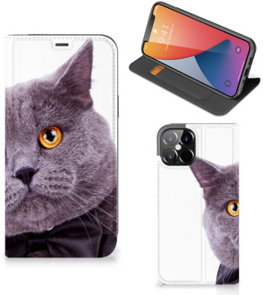 B2Ctelecom Flipcover iPhone 12 Pro Max Telefoonhoesje Kat