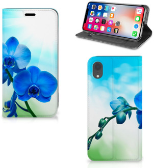 B2Ctelecom Flipcover iPhone Xr Design Orchidee Blauw