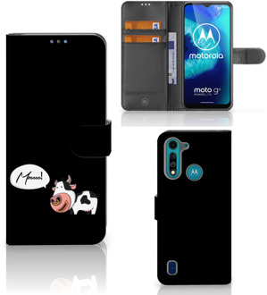 B2Ctelecom Flipcover Motorola G8 Power Lite Telefoon Hoesje Cow Gepersonaliseerd Cadeau