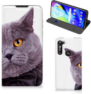 B2Ctelecom Flipcover Motorola Moto G8 Power Telefoonhoesje Kat