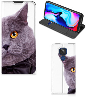 B2Ctelecom Flipcover Motorola Moto G9 Play Telefoonhoesje Kat