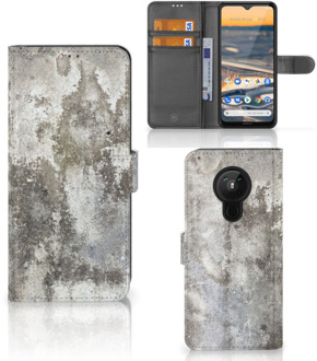 B2Ctelecom Flipcover Nokia 5.3 Telefoon Hoesje Beton