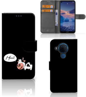 B2Ctelecom Flipcover Nokia 5.4 Telefoon Hoesje Cow Gepersonaliseerd Cadeau