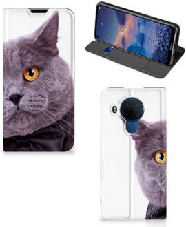 B2Ctelecom Flipcover Nokia 5.4 Telefoonhoesje Kat