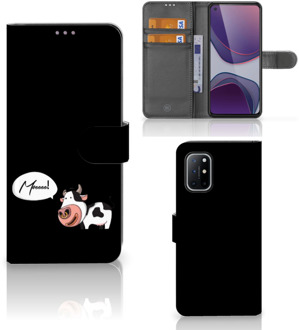 B2Ctelecom Flipcover OnePlus 8T Telefoon Hoesje Cow Gepersonaliseerd Cadeau