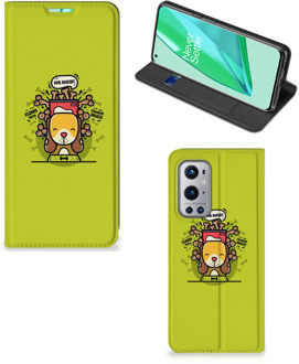 B2Ctelecom Flipcover OnePlus 9 Pro Smartphone Hoesje Doggy Biscuit