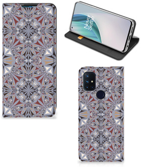 B2Ctelecom Flipcover OnePlus Nord N10 5G Smart Cover Flower Tiles