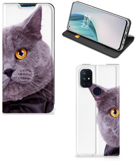 B2Ctelecom Flipcover OnePlus Nord N10 5G Telefoonhoesje Kat