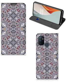 B2Ctelecom Flipcover OnePlus Nord N100 Smart Cover Flower Tiles