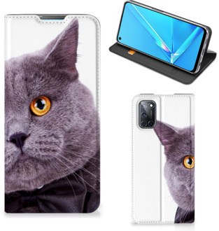 B2Ctelecom Flipcover OPPO A52 | A72 Telefoonhoesje Kat