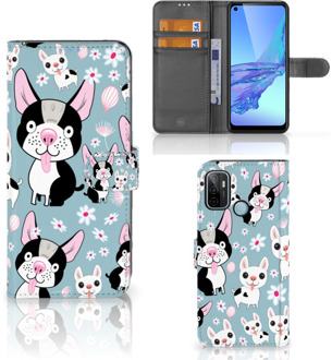 B2Ctelecom Flipcover OPPO A53 | OPPO A53s Telefoon Hoesje Cadeau voor Kleinzoon Hondjes