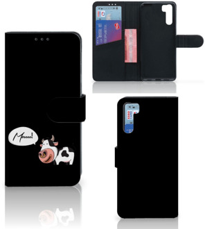 B2Ctelecom Flipcover OPPO A91 | Reno3 Telefoon Hoesje Cow Gepersonaliseerd Cadeau