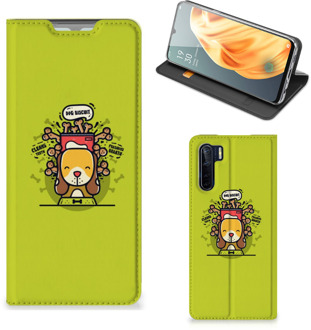 B2Ctelecom Flipcover OPPO Reno3 | A91 Smartphone Hoesje Doggy Biscuit