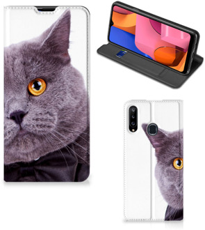 B2Ctelecom Flipcover Samsung Galaxy A20s Telefoonhoesje Kat