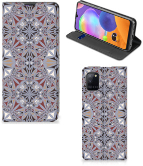 B2Ctelecom Flipcover Samsung Galaxy A31 Smart Cover Flower Tiles