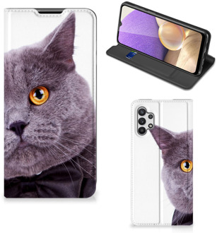 B2Ctelecom Flipcover Samsung Galaxy A32 5G Telefoonhoesje Kat