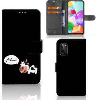 B2Ctelecom Flipcover Samsung Galaxy A41 Telefoon Hoesje Cow Gepersonaliseerd Cadeau