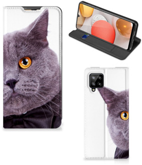 B2Ctelecom Flipcover Samsung Galaxy A42 Telefoonhoesje Kat