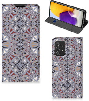 B2Ctelecom Flipcover Samsung Galaxy A72 (5G/4G) Smart Cover Flower Tiles