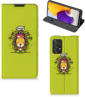 B2Ctelecom Flipcover Samsung Galaxy A72 (5G/4G) Smartphone Hoesje Doggy Biscuit