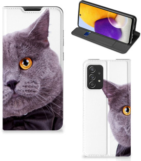 B2Ctelecom Flipcover Samsung Galaxy A72 (5G/4G) Telefoonhoesje Kat