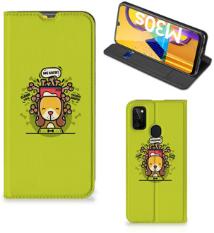 B2Ctelecom Flipcover Samsung Galaxy M21 Smartphone Hoesje Doggy Biscuit