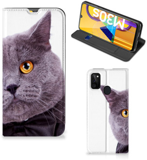 B2Ctelecom Flipcover Samsung Galaxy M21 Telefoonhoesje Kat