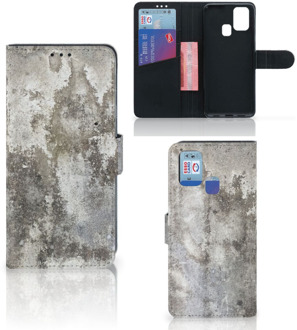 B2Ctelecom Flipcover Samsung Galaxy M31 Telefoon Hoesje Beton