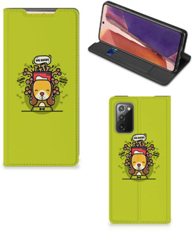 B2Ctelecom Flipcover Samsung Galaxy Note20 Smartphone Hoesje Doggy Biscuit