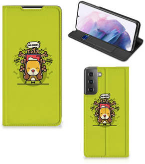 B2Ctelecom Flipcover Samsung Galaxy S21 Plus Smartphone Hoesje Doggy Biscuit