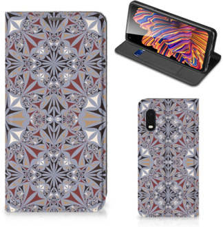 B2Ctelecom Flipcover Samsung Xcover Pro Smart Cover Flower Tiles