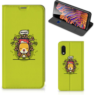 B2Ctelecom Flipcover Samsung Xcover Pro Smartphone Hoesje Doggy Biscuit