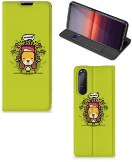 B2Ctelecom Flipcover Sony Xperia 5 II Smartphone Hoesje Doggy Biscuit