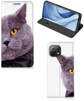 B2Ctelecom Flipcover Xiaomi Mi 11 Lite Telefoonhoesje Kat