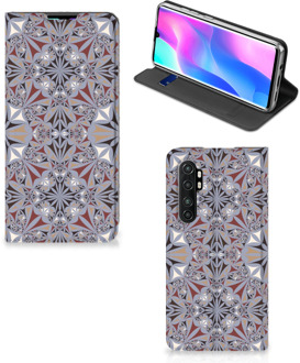 B2Ctelecom Flipcover Xiaomi Mi Note 10 Lite Smart Cover Flower Tiles