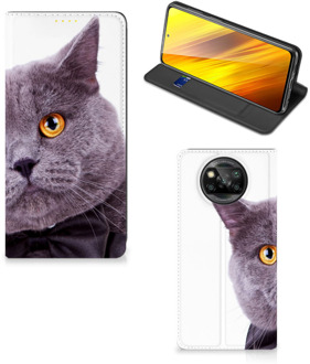 B2Ctelecom Flipcover Xiaomi Poco X3 Telefoonhoesje Kat