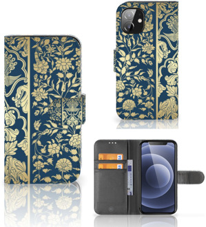 B2Ctelecom Foto hoesje Apple iPhone 12 Mini Telefoon Case Golden Flowers