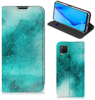 B2Ctelecom Foto hoesje Huawei P40 Lite Smart Cover Painting Blue