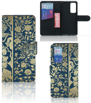 B2Ctelecom Foto hoesje Huawei P40 Telefoon Case Golden Flowers